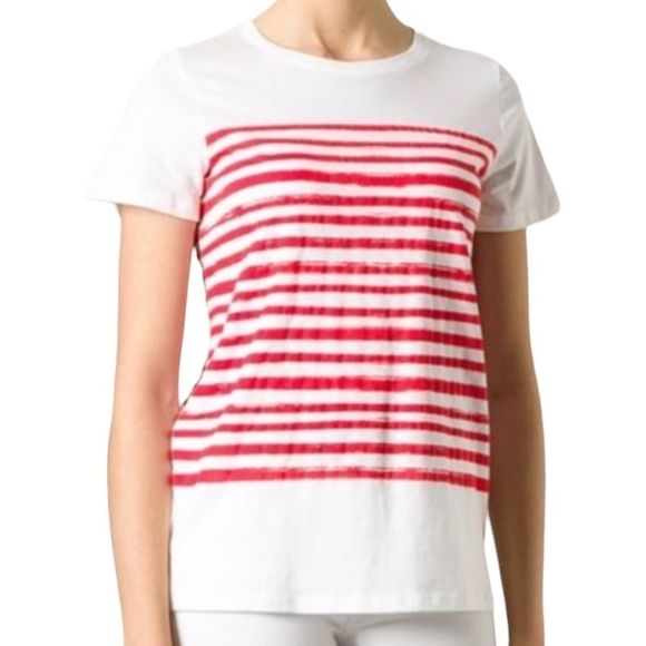 EUC Vince Striped Pima Cotton Short Sleeve Tee L - Picture 1 of 11